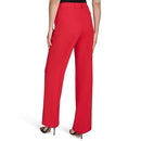 HS4G0A4G Halston Women's Straight Leg Woven Suiting Pant Red Size 10 - Brand New