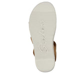 163252 Skechers Women LIFTED COMFORT Flatform Sandal, Chestnut, Size 8 - Like New
