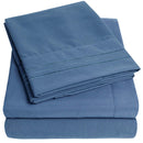 SWEET HOME COLLECTION 1500 SUPREME COLLECTION KING DENIM BLUE HAPPINESS - Brand New