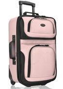 U.S. Traveler Rio Rugge Fabric Expandable Luggage Set One Size PINK US5600P Like New