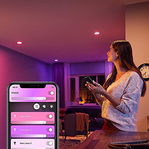 PHILIPS HUE SMART RECESSED 5/6 LED DOWNLIGHT, 700LM - WHITE - Brand New