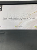SALLY TEXTILES HOUSTON SOLID BLACKOUT WINDOW PANEL - CHARCOAL - Brand New
