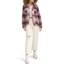 LEVI'S WOMEN'S ZOE RELAXED WOOL PLAID JACKET - SIZE 2XL - PORCELAIN ROSE PLAID - Like New