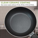 Ecolution Easy Clean Ceramic Nonstick Cookware Set, Dishwasher Safe Pots Pans - Like New