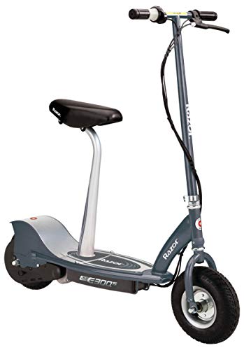RAZOR E300S SEATED ELECTRIC SCOOTER KIDS AGES 13+ - 9" PNEUMATIC, MATTE GRAY - Like New