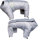 PET LIFE DOG HELIOS 'THUNDER-CRACKLE' WADED ULTRA-PLUSH MEDUIM - LIGHT GRAY - Like New