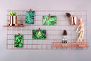 Simmer Stone Rose Gold Wall Grid Panel for Photo Hanging Display - Set of 1 - Like New