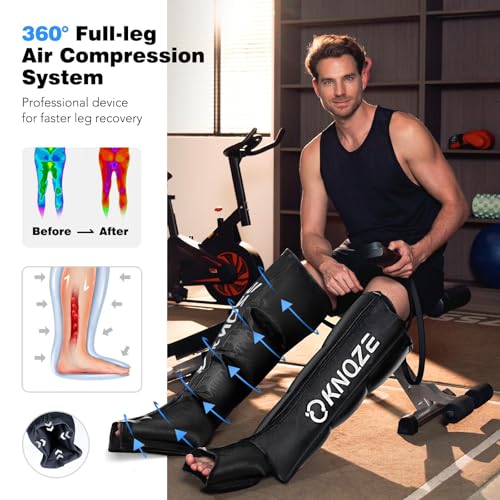 KNQZE LEG MASSAGER FOR CIRCULATION AND PAIN RELIEF, AIR COMPRESSION RECOVERY - Like New