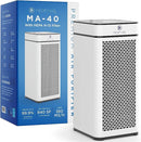 Medify Air Purifier True HEPA H14 Filter UV Light 840 sq ft MA-40-UV-W1 - White - Like New