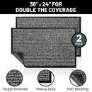 Sierra Concepts Front Door Mat Welcome Mats Entrance Doormat 2-Pack - Gray - Like New