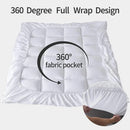 SLEEP MANTRA 100% COTTON MATTRESS TOPPER FULL SIZE - PREMIUM FULL - PURE WHITE - Like New