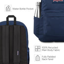 JANSPORT SUPERBREAK PLUS BACKPACK PADDED 15-INCH SLEEVE BOTTLE POCKET BLACK - Brand New