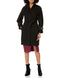 352MB424 COLE HAAN WOMEN BELTED RAGLAN MELTON WOOL COAT SIZE 6 BLACK - Brand New