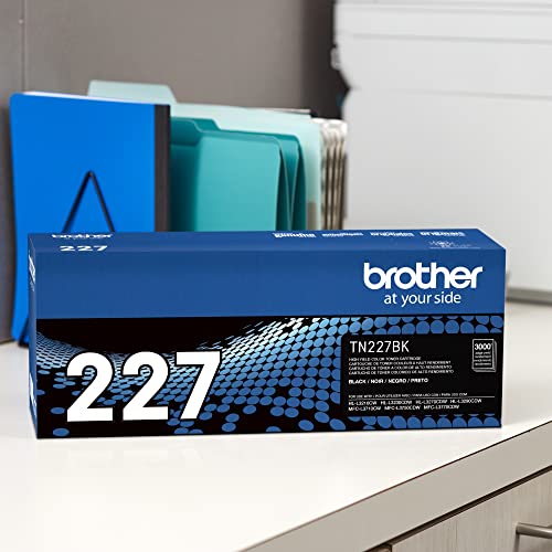 BROTHER GENUINE TN227 TN227BK HIGH YIELD TONER CARTRIDGE REPLACEMENT BLACK TONER - Like New