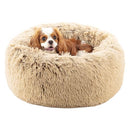 Inspaws Calming Dog Bed Medium Large Dogs Donut Cuddler Cat Bed Shag Latte - Brand New
