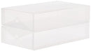 Whitmor Clear Vue Boot Box Heavy Duty Stackable Boot Storage Set of 2 White - Brand New