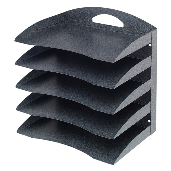 OFFICE DEPOT 5-TIER HORIZONTAL DESK ORGANIZER, LETTER SIZE, GRANITE MS-MO-003 - Like New