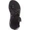 J107320 CHACO WOMEN'S ZX/2 CLASSIC SANDAL SZ 9 SOLID BLACK - Like New