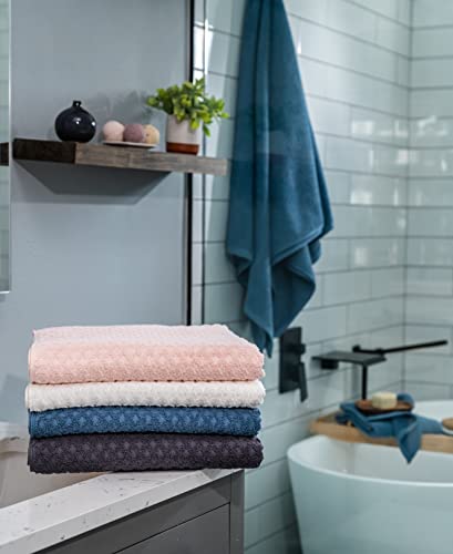 SIMPLI-MAGIC 79454 DIAMOND BATH TOWELS 6 PIECE SET 2 BATH 2 HAND 2 WASHCLOTHS - Brand New