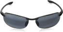 MAUI JIM 405-02 GRAY MAKAHA GLOSS Black Shiny Frame Grey Mirror Polar Lenses - Like New