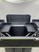 GENERIC 20" ROLLING COSMETICS ORGANIZER, FOLDING TRAYS - BLACK DIAMOND SPARKLES - Like New