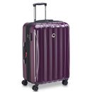 DELSEY PARIS HELIUM AERO 25" 4-WHEEL MEDIUM LUGGAGE - PLUM - PLUM/PURPLE - Brand New