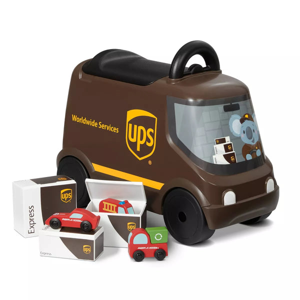RADIO FLYER UPS DELIVERY TRUCK RIDE-ON: STEEL & PLASTIC PEDAL - Scratch & Dent