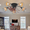 OSGNER Boho Ceiling Fan Lights Remote Small Rustic Farmhouse Lighting - Brand New