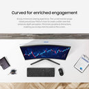 SAMSUNG 32" S3 FHD 100HZ CURVED MONITOR, GAME MODE, LS32D396GANXZA - BLACK - Like New