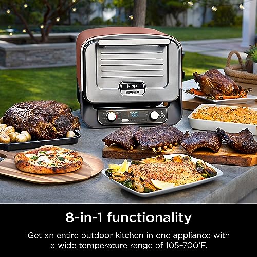 Ninja Woodfire Outdoor Pizza Oven 8-in-1 Portable Electric Roaster Oven - Like New