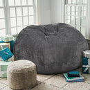Kisoy Bean Bag Chair Faux Rabbit Fur Cover 3foot Giant Bean Bag Chairs - Grey - Brand New