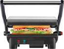 Chefman Electric Panini Grill Non-Stick Plates (2 Slice) RJ02-180 - Black Like New