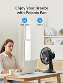 PELONIS Table Fan 12" 120° Oscillating Table Fan Small Portable Electric Fan - Brand New