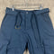 BLUE ICE MEN'S SLIM FIT STRETCH BELTED CARGO SHORTS - SIZE: MEN 40 - NAVY - Brand New
