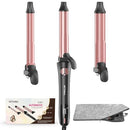 HITTIONA ROTATING CURLING IRON 3 IN1 AUTOMATIC CURLING IRON - ROSE GOLD - Like New
