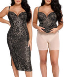 Popilush Lace Cocktail Dresses Women Formal Corset Shapewear Deep V Neck Midi - Brand New