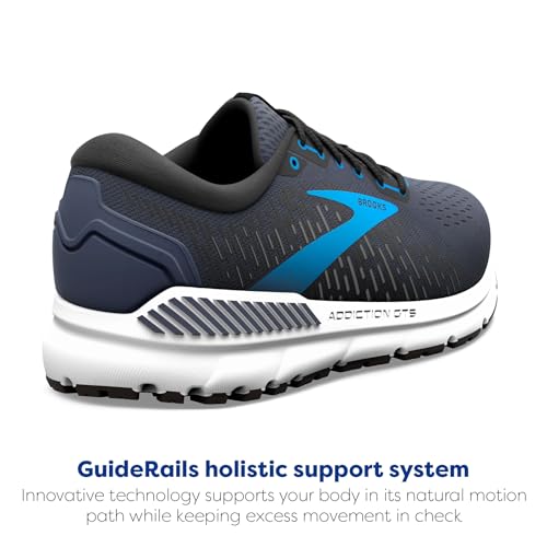BROOKS MEN'S ADDICTION GTS 15 SUPPORTIVE RUNNING SHOE MEN 9 INDIA INK/BLACK/BLUE - Like New