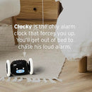 CLOCKY EXTRA SUPER LOUD ALARM CLOCK HEAVY SLEEPERS ON WHEELS - BLACK - Like New