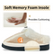 AOMIGOCT MEMORY FOAM WOMEN'S NON SLIP CLOSED TOE SLIPPERS - US 7.5-8.5 - KHAKI - Like New