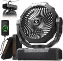 FRIZCOL 36000MAH CAMPING FAN DETACHABLE RECHARGEABLE PORTABLE BATTERY - BLACK - Like New