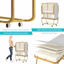 IJUICY FOLDING BED WITH 4 MEMORY FOAM MATTRESS 75 X 31 ROLLAWAY - GOLD - Like New