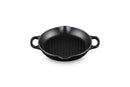 LE CREUSET ENAMELED CAST IRON SIGNATURE DEEP ROUND GRILL 9.75" LICORICE - Brand New