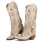 SARALRIS SARAIRIS WOMEN'S COWGIRL BOOTS KNEE HIGH FRINGE BOOTS - SIZE 6 - BEIGE - Like New
