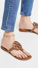 TORY BURCH WOMEN'S MILLER EMBELLISHED SANDALS VACHETTA SIZE 8 - Like New