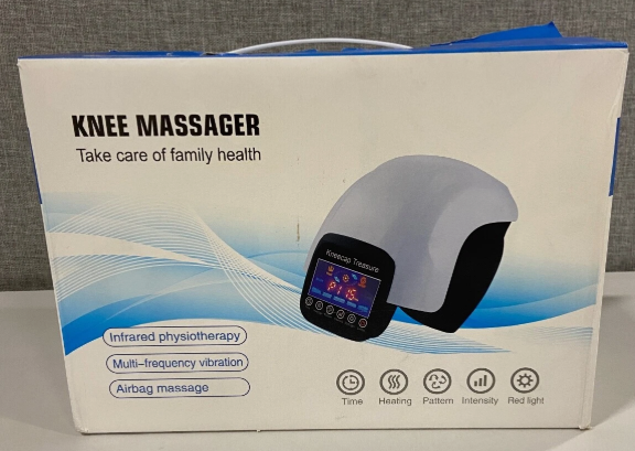 GENERIC KNEE MASSAGER HY-991 HEATED AIR VIBRATION RELAX KNEE JOINT - WHITE - Like New