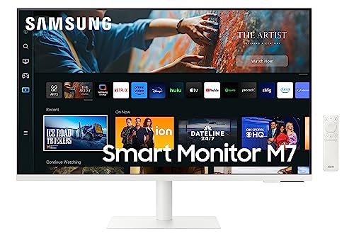 SAMSUNG 32" M70C SMART MONITOR 4K UHD STREAMING TV USB-C ERGONOMIC STAND - WHITE - Like New
