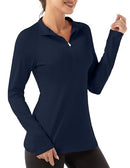 FKEEP WOMEN'S POLO SHIRTS LONG SLEEVE UPF 50+ - SIZE: WOMEN 2XL - MIDNIGHT BLUE - Brand New