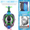ZIPOUTE SNORKEL MASK FULL FACE, FOLDABLE FULL FACE, CAMERA MOUNT, BLUE S/M - Like New