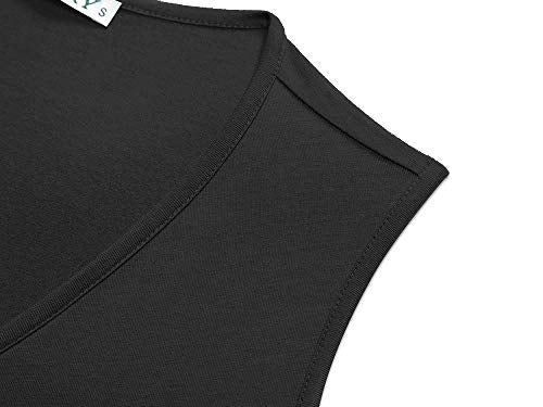 GUBERRY Women's Deep V Neck Sleeveless Unique Cross Wrap Sexy Slim Fit Tops - Brand New