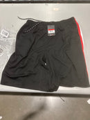 JUMP START MEN'S MOISTURE WICKING MESH SHORTS - SIZE: MEN M - BLACK/SILVER/RED - Brand New